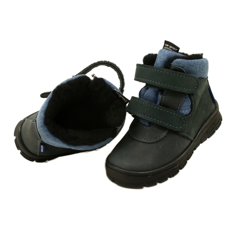 Støvler med velcro-membran TE-POR Mazurek 1360 marineblå 5