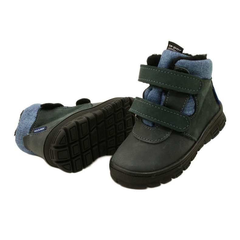 Støvler med velcro-membran TE-POR Mazurek 1360 marineblå 4