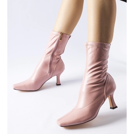 Pink lavhælede støvler fra Luisella lyserød 1