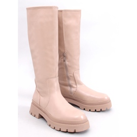 Dillard Beige støvler med tyk sål 1