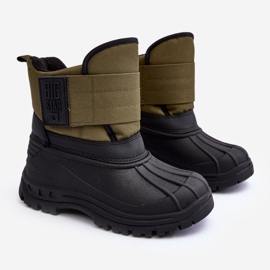 Velcro-isolerede snestøvler til børn Khaki Big Star MM374123 grøn 1