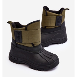 Velcro-isolerede snestøvler til børn Khaki Big Star MM374123 grøn 2
