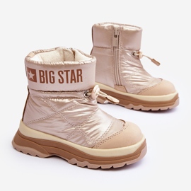 Isolerede snestøvler til børn med lynlås Big Star MM374197 beige 3