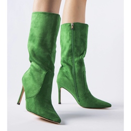 Grønne isolerede støvler med høj hæl fra Rosaria 2