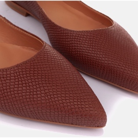 Marco Shoes Subtile ballerinaer brun 2