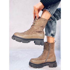 Kinney Khaki snørestøvler brun 1