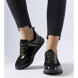 Sorte Castelfidardo sneakers i læder 1