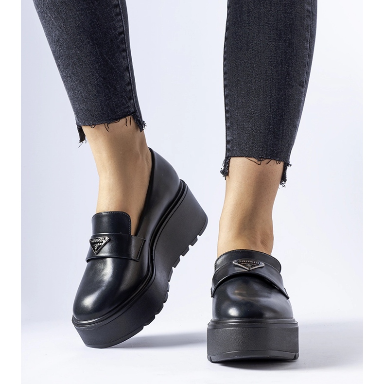 Sort Monra platform mokkasiner 1