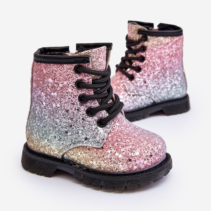 Børneglitterisolerede støvler med lynlås Multicolor Saussa flerfarvet 2