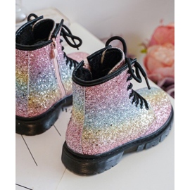 Børneglitterisolerede støvler med lynlås Multicolor Saussa flerfarvet 10