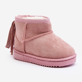 Børneisolerede snestøvler med frynser, Pink Mikyla lyserød 1