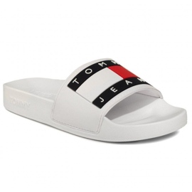 Tommy Hilfiger Tommy Jeans Flag Pool Slide W EN0EN00474-YBS flip-flops hvid 1