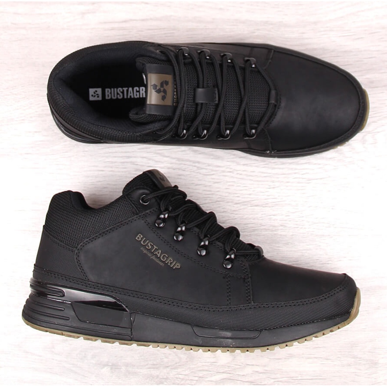 Sort læder herresko, sneakers Cruiser Bustagrip 2