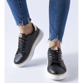 Sort og guld Fraggle sportssneakers 1