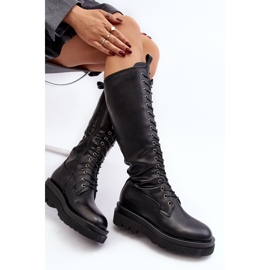 Kvinders over-knæ-isolerede over-knæ-støvler, sorte Lliclies 5