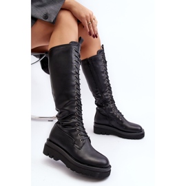 Kvinders over-knæ-isolerede over-knæ-støvler, sorte Lliclies 6