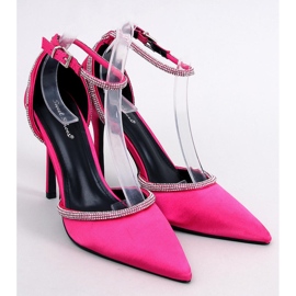 Højhælede pumps med zirkoner Conway Fuchsia lyserød 1