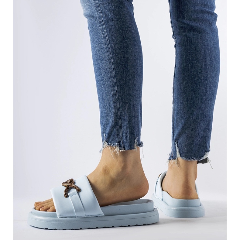 Frédérique blå platform flip-flops 2