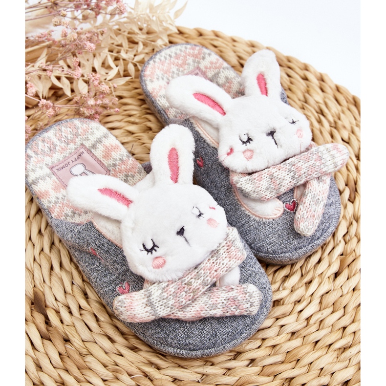Børne tyksåle Bunny Hjemmesko Grå Dasca 2