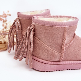 Børneisolerede snestøvler med frynser, Pink Mikyla lyserød 5