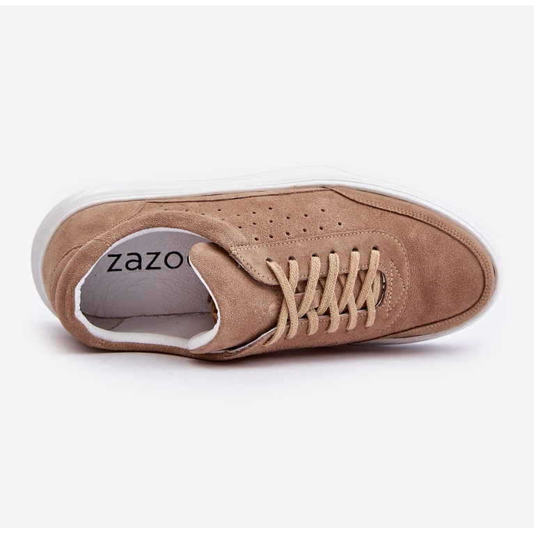 Sportssko i ruskind til mænd Zazoo 1544 Beige 2