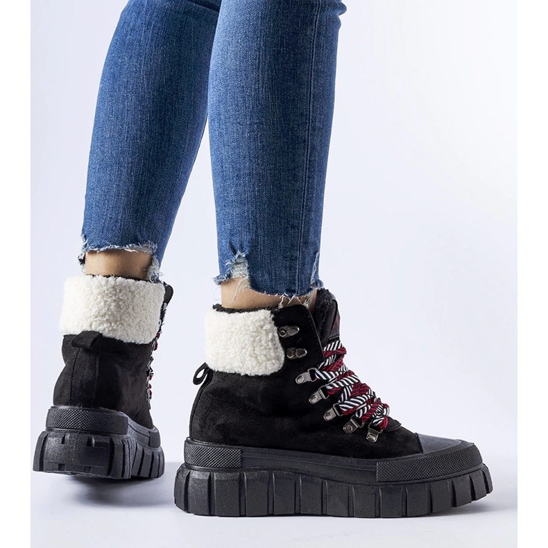 Sorte isolerede sneakers på Ottiol platformen 1