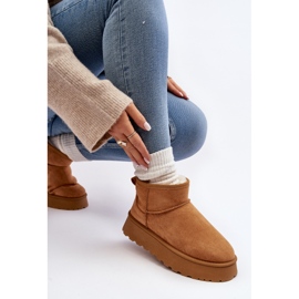 Dame Camel Pirette platform snestøvler brun 1