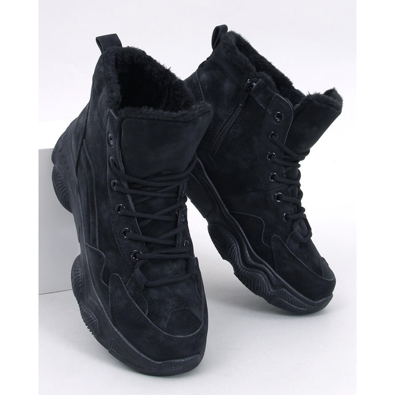Elius Black isolerede vintersneakers sort 1