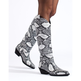 Cowboystøvler til kvinder med Shelovet-mønster grå 2
