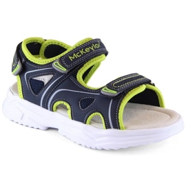 McKinley McKeylor Jr JAN229B Velcro-sandaler, marineblå og grøn 2