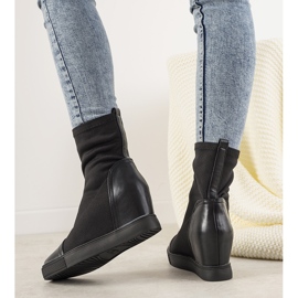 Sorte elastiske kile sneakers Partida 1