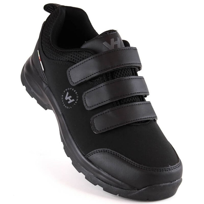 Vanhorn M WOL170 softshell trekkingsko med velcro sort 1