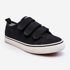 Lave velcro sneakers til børn, sort Dilan 2