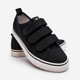 Lave velcro sneakers til børn, sort Dilan 1