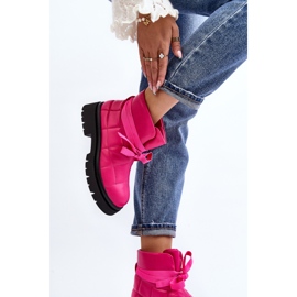 Dame ankelstøvler med quiltning og snøring Pink Bizzanti lyserød 6