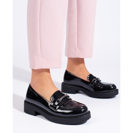 W. Potocki Potocki dame loafers på den sorte platform 1