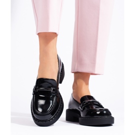 W. Potocki Potocki dame loafers på den sorte platform 2