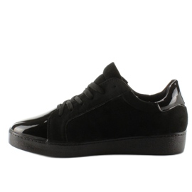 Damesneakers med krystaller T273P Sort 2