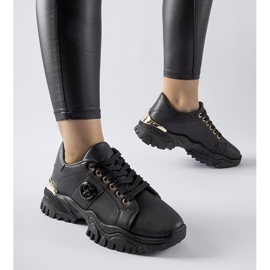 Sorte sneakers med massiv Arpaia-sål 1