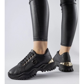 Sorte sneakers med massiv Arpaia-sål 2