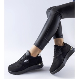 Geraldino sneakers i sort stof 1