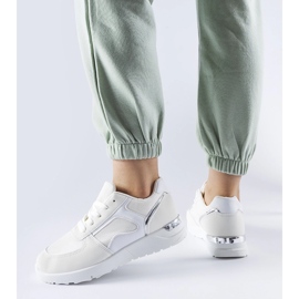 Hvide sneakers lavet af Gallo kombinerede materialer 1
