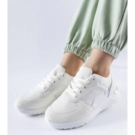 Hvide sneakers lavet af Gallo kombinerede materialer 2