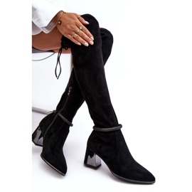 S.Barski Højhælede over-knæ-støvler til kvinder D&amp;A MR870-65 Sort 1