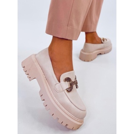 Buess Beige platform fuldkornsmokkasiner 1