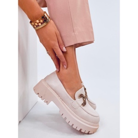 Buess Beige platform fuldkornsmokkasiner 2