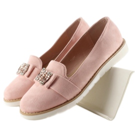 Pastel ruskind loafers T245 Pink lyserød 1
