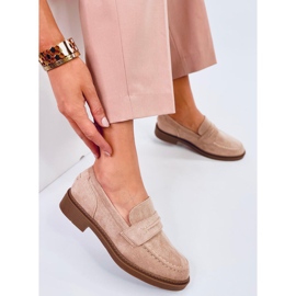 Antye Khaki ruskindsmokkasiner til kvinder beige 1