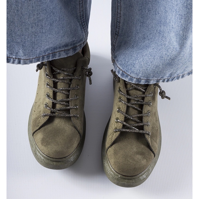 Grønne sneakers på Cipriano platformen 1