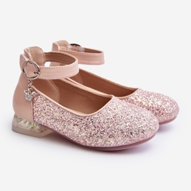 Pink Pardride Glitter Ballet Flats til børn lyserød 1